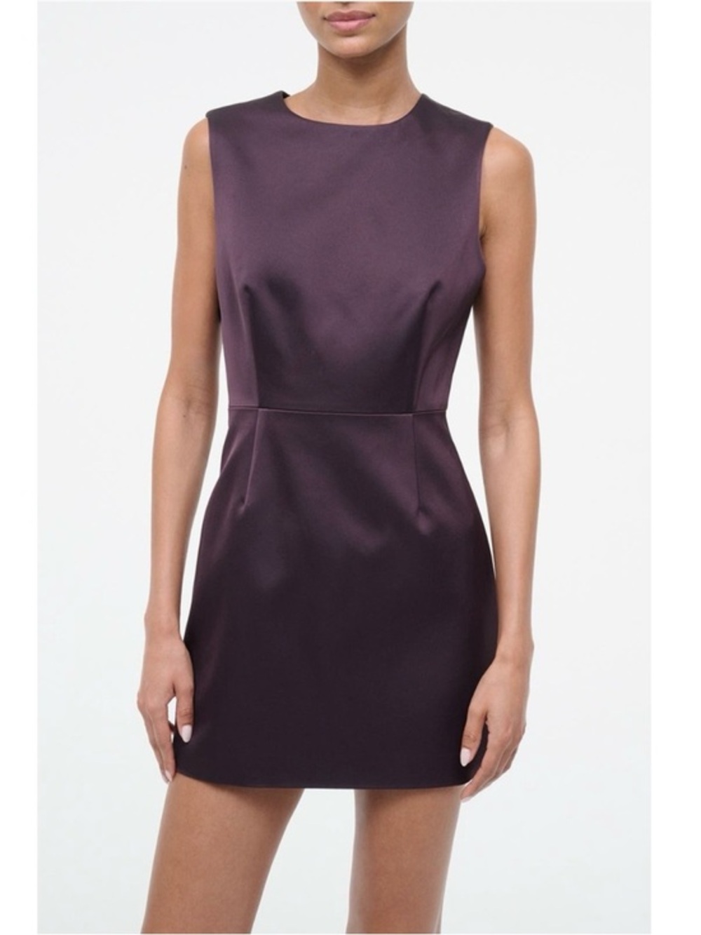 STAUD Garden Duchess Satin Minidress in Earth Size 6